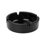 Round ashtray, made of glass, Selena, 10.5 cm, black color